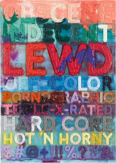 View full screen - View 1 of Lot 116. MEL BOCHNER | OBSCENE.