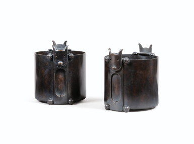 View full screen - View 1 of Lot 10. Pair of Dodger cache-pots, 2016.