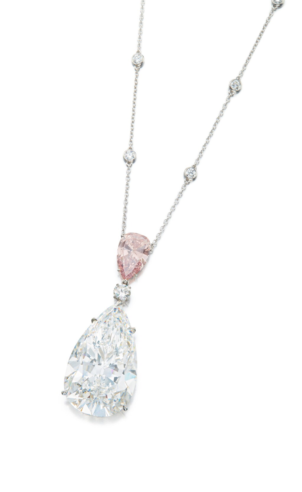 View full screen - View 1 of Lot 115. Diamond and Fancy Brownish Orangy Pink Diamond Pendant-Necklace.