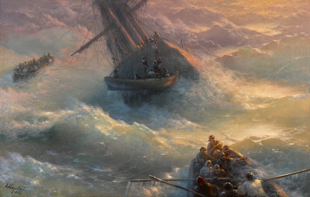 View full screen - View 1 of Lot 5. IVAN KONSTANTINOVICH AIVAZOVSKY | Abandoning Ship.