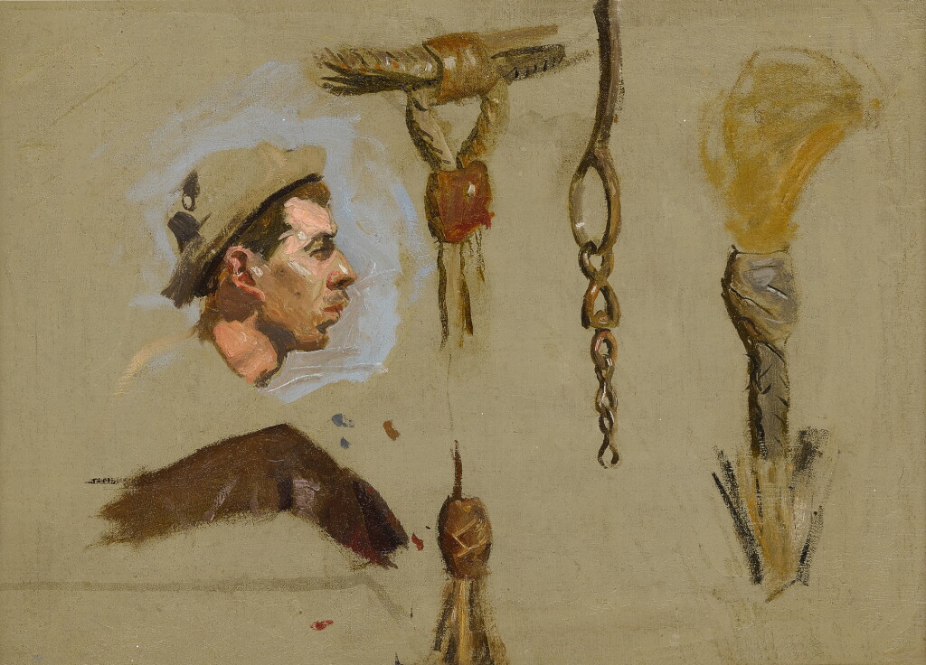 View full screen - View 1 of Lot 50. Portrait Sketch of Edward Boulton.