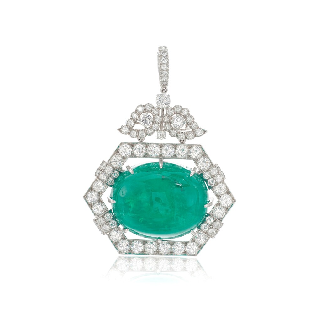 Emerald And Diamond Pendant brooch Combination Important Jewels emerald-and-diamond-pendant-brooch-combination-important-jewels