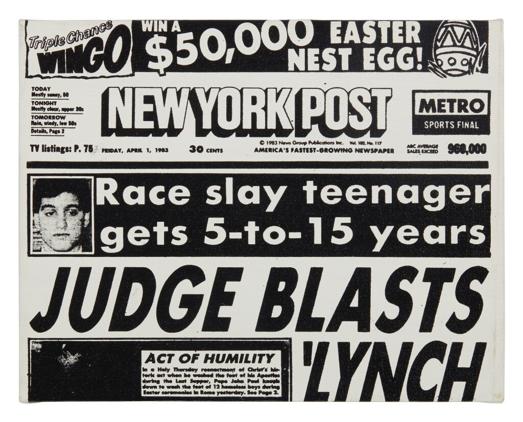 View full screen - View 1 of Lot 64. ANDY WARHOL | NEW YORK POST (JUDGE BLASTS LYNCH).