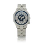 Metropolitan 24 Cities, Ref. 857.X.10 Stainless steel world-time wristwatch with AM/PM indication and bracelet Circa 2005