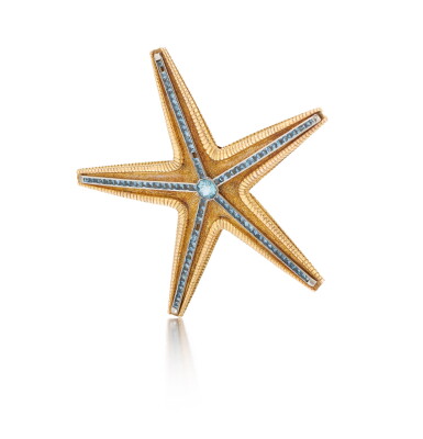 View full screen - View 1 of Lot 137. AQUAMARINE BROOCH (SPILLA CON ACQUAMARINE).