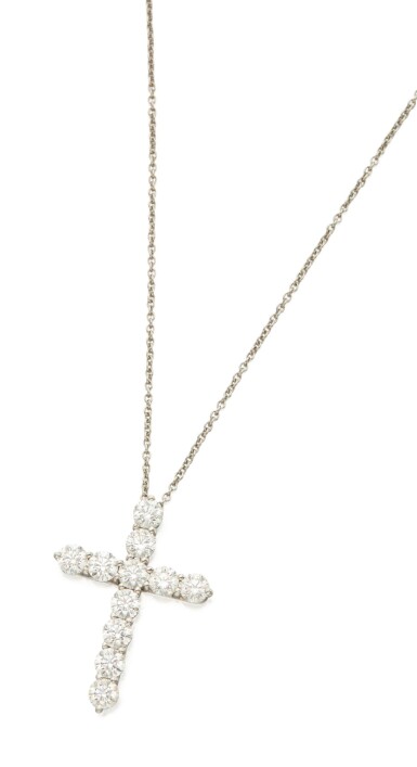 View full screen - View 1 of Lot 110. DIAMOND PENDANT-NECKLACE, TIFFANY & CO..