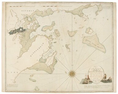 View full screen - View 1 of Lot 161. Bowditch, Nathaniel | An American cartographic rarity.