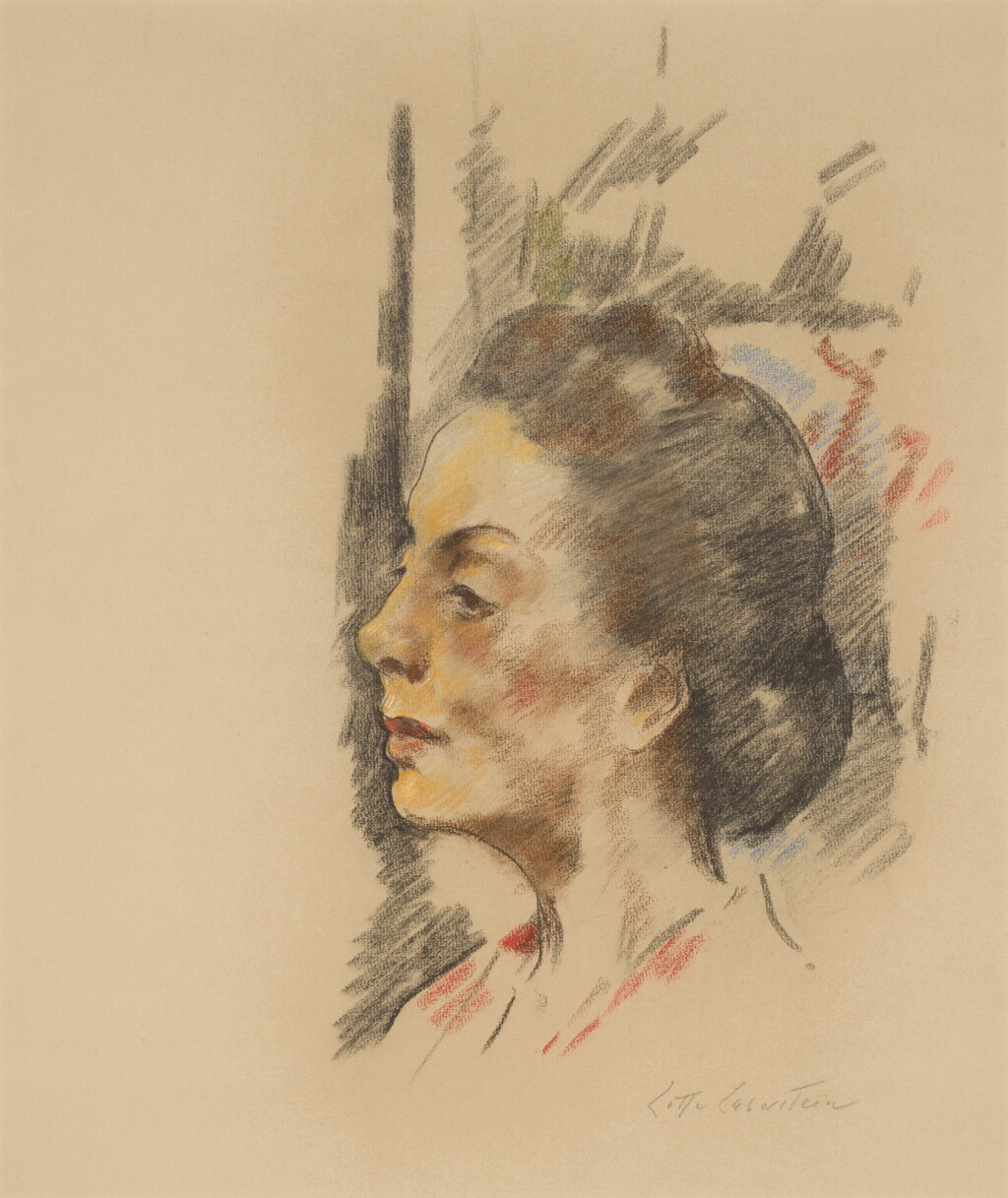 View full screen - View 1 of Lot 168. Porträt einer Dame im Profil (Portrait of a Lady in Profile).