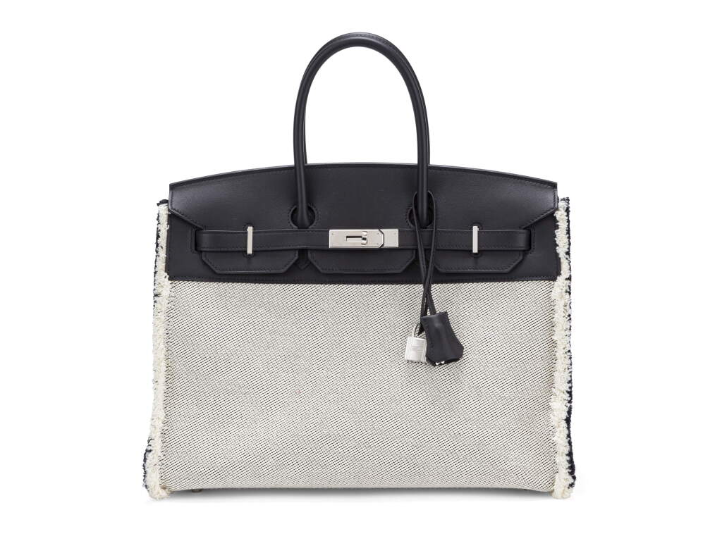 全螢幕檢視 - 查看15Noir Swift and Canvas Birkin Fray 35, 2021的1