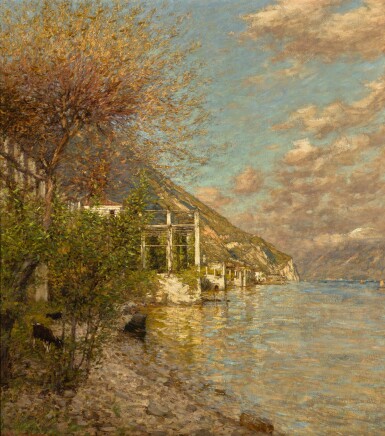View full screen - View 1 of Lot 38. HENRY HERBERT LA THANGUE, R.A. | A BRESCIAN SHORE.