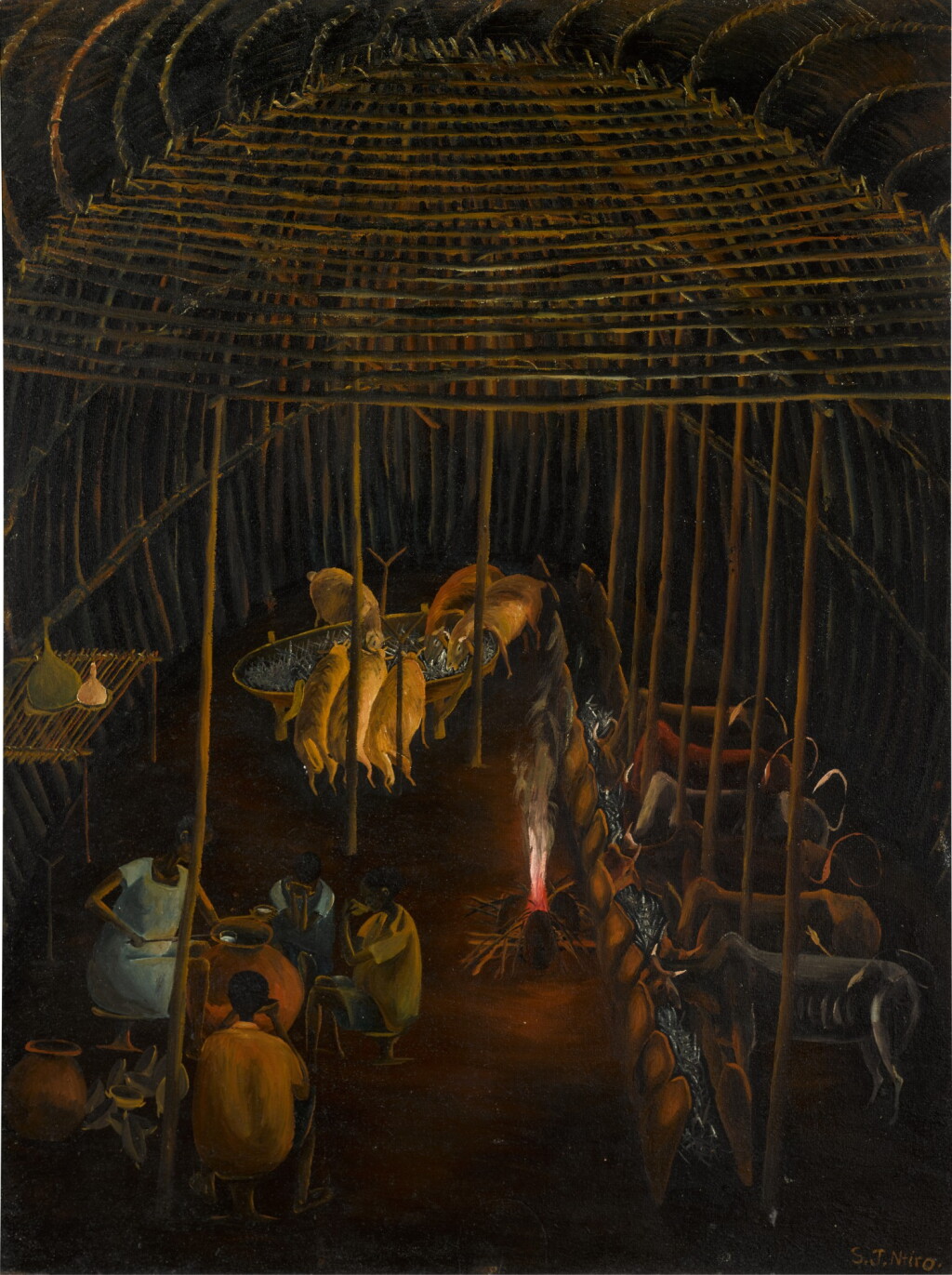 View full screen - View 1 of Lot 108. Chagga Family Feeding.