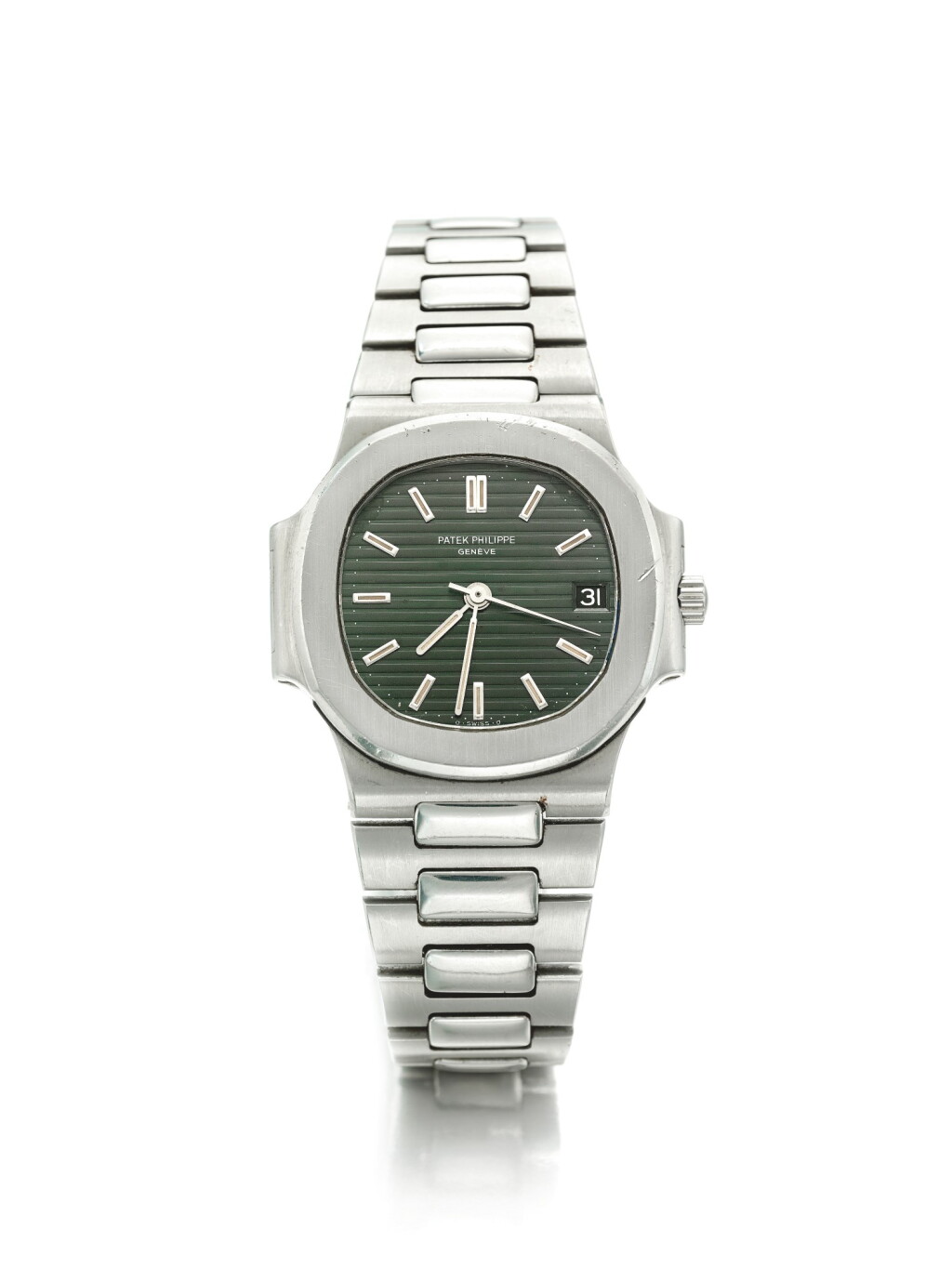 View full screen - View 1 of Lot 27. PATEK PHILIPPE | REF 3800/1, A STAINLESS STEEL AUTOMATIC CENTER SECONDS BRACELET WATCH WITH DATE MADE IN 1983.