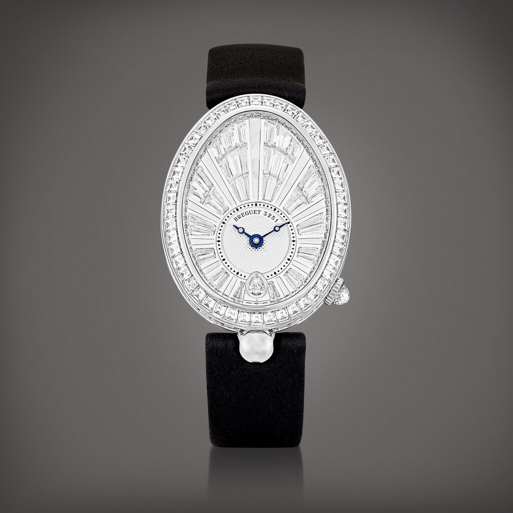 View full screen - View 1 of Lot 2136. Reine de Naples, Reference 8939 | A white gold and diamond-set wristwatch with mother-of-pearl dial, Circa 2018 | 寶璣 | Reine de Naples 型號8939 | 白金鑲鑽石腕錶,備珠母貝錶盤,約2018年製.