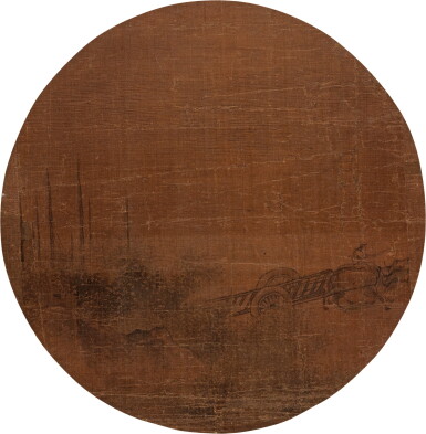 View full screen - View 1 of Lot 22. Anonymous, Farming in Spring | 佚名 《春耕圖》水墨絹本.