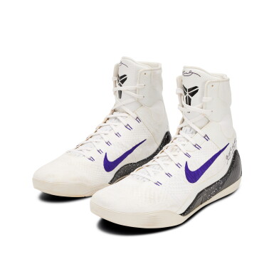 View full screen - View 1 of Lot 105. Kobe Bryant Los Angeles Lakers 2014-2015 Preseason Game Worn Sneakers .