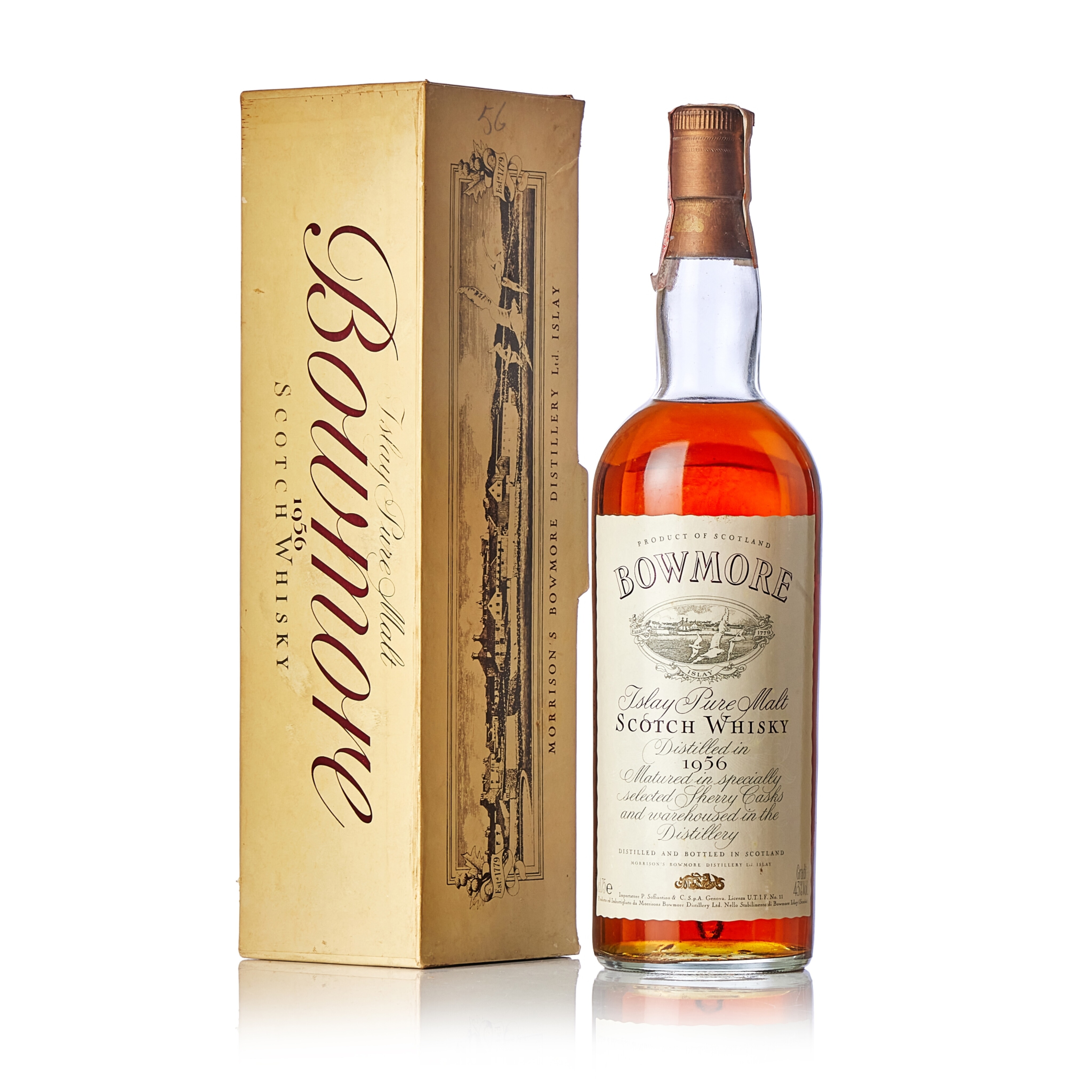 Bowmore 43.0 abv 1956 (1 BT75) | Fine and Rare Whisky | 2025