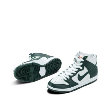 View full screen - View 1 of Lot 874. Nike SB Dunk High Pro ISO 'Pro Green' Sample | Size 9 .