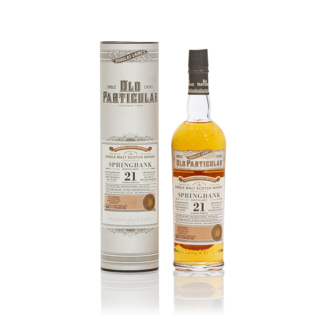 View full screen - View 1 of Lot 424. Springbank Douglas Laing Old Particular 21 Year Old 51.4 abv 1993 (1 BT70).