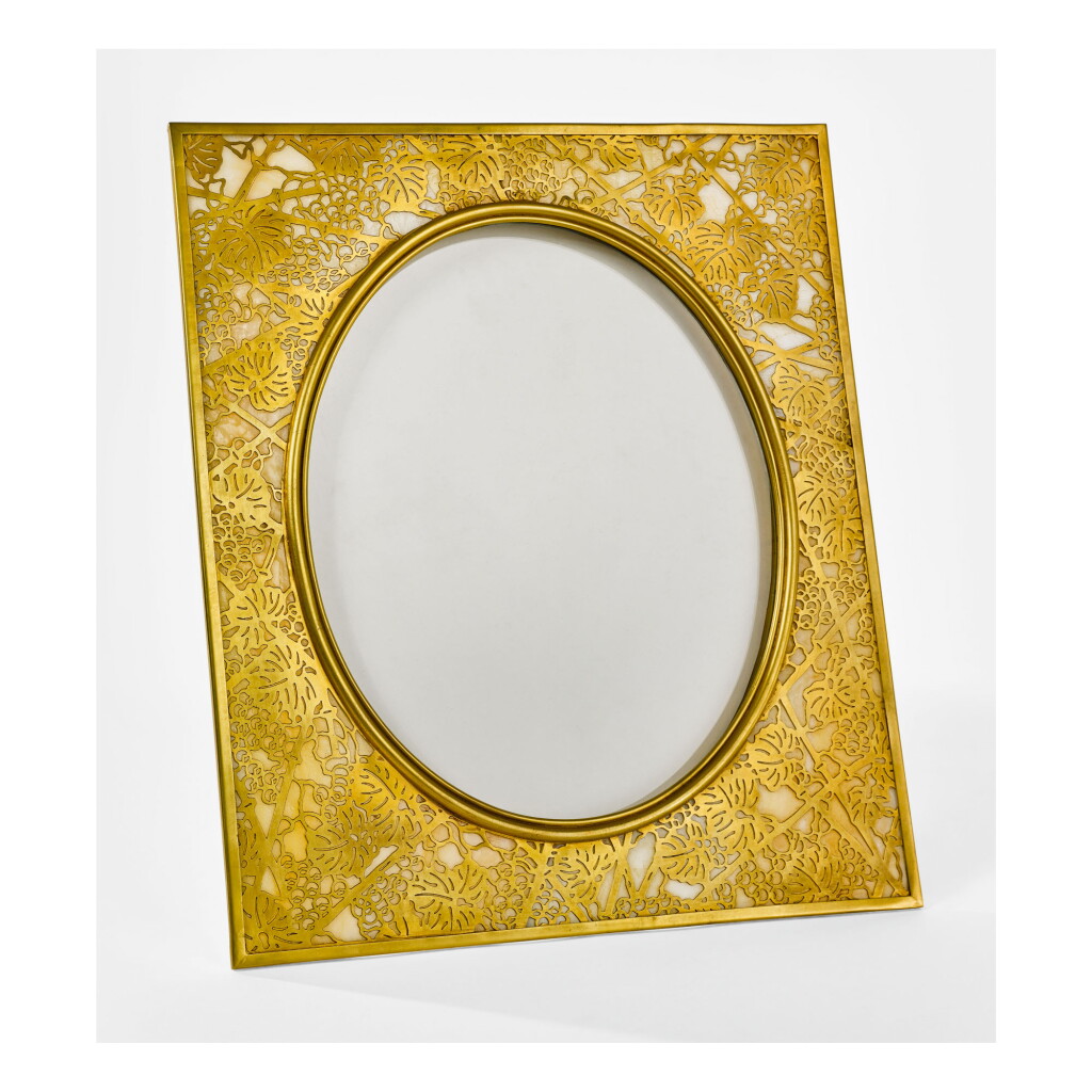 View full screen - View 1 of Lot 64. TIFFANY STUDIOS | "GRAPE VINE" PHOTOGRAPH FRAME.