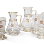 A J. & L. Lobmeyr monogramed part service, circa 1900