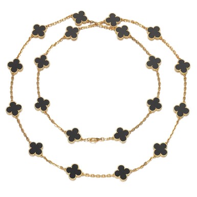View full screen - View 1 of Lot 74. Onyx necklace, 'Alhambra'.