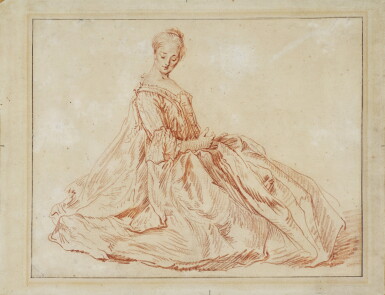 View full screen - View 1 of Lot 197. A seated lady, looking down.