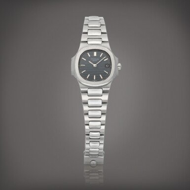 View full screen - View 1 of Lot 408. Nautilus, Reference 4700/1 | A stainless steel wristwatch with date and bracelet | Circa 1985.