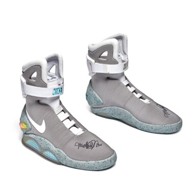 Nike Mag Back To The Future 11 Dual Signed By Michael J Fox From The Archive Day 3 Back To The Future Nike Mag Sotheby S