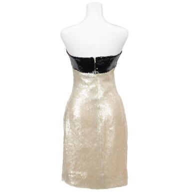 Chanel | By Karl Lagerfeld Black and White Sequined Cocktail Dress, Chanel | By Karl Lagerfeld Black and White Sequined Cocktail Dress,