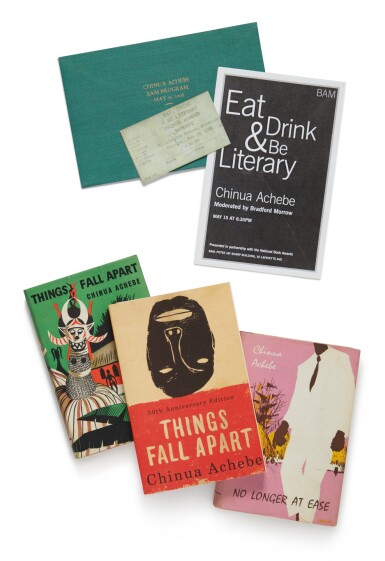 View full screen - View 1 of Lot 82. Achebe, Chinua | Three volumes signed by the author, including first editions of his first two novels.