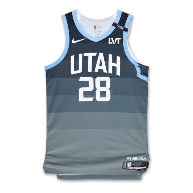 View full screen - View 1 of Lot 49. Brice Sensabaugh Utah Jazz 2025-2026 Game Worn City Edition Jersey.