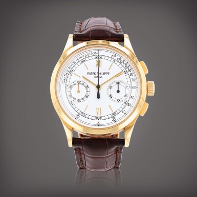 View full screen - View 1 of Lot 120. 'Pulsometer' Reference 5170J-001 Montre bracelet en or jaune avec chronographe et pulsomètre | Yellow gold chronograph wristwatch with pulsometer scale Vers 2011 | Circa 2011.