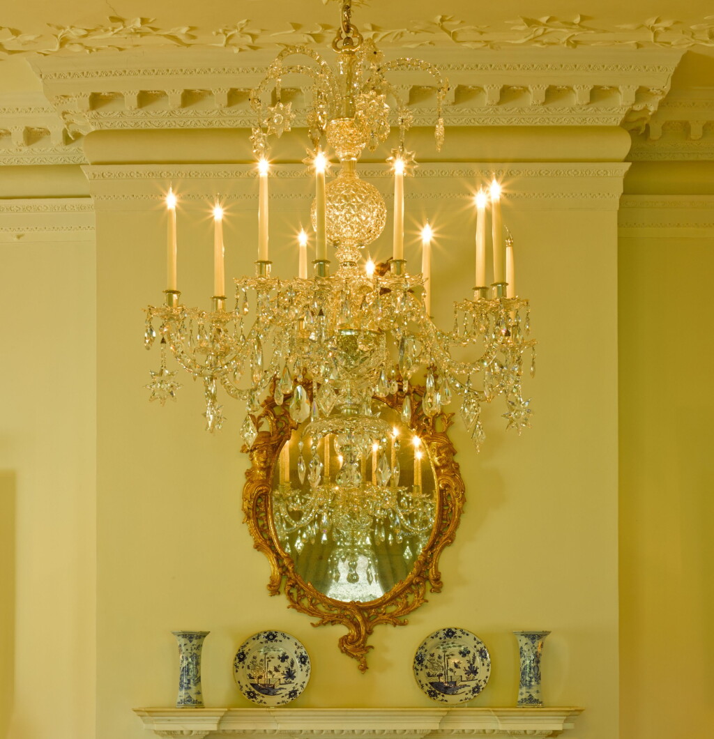 View full screen - View 1 of Lot 20. A George III style cut-glass twelve-light chandelier, possibly Irish, 19th century incorporating some 18th century elements.