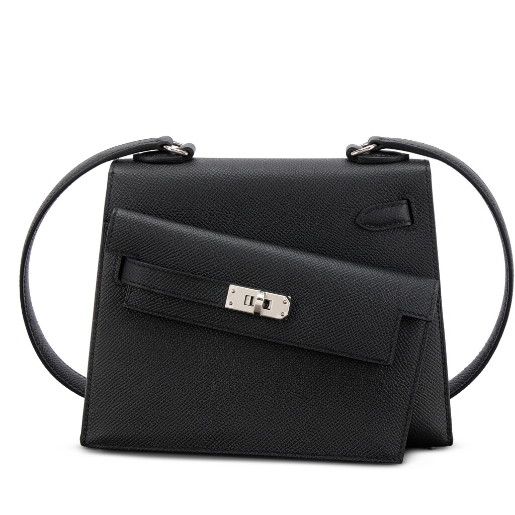View full screen - View 1 of Lot 516. Limited Edition Black Epsom Kelly en Desordre 20 Sellier Palladium Hardware, 2025.
