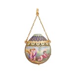 A gold and enamel gourd-form watch Circa 1875
