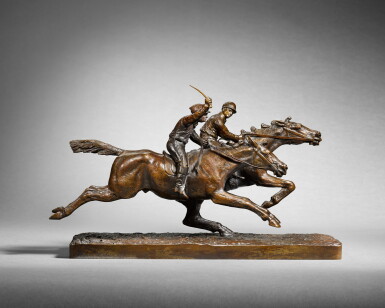 View full screen - View 1 of Lot 72. Two Horses and Jockeys.