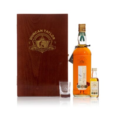 View full screen - View 1 of Lot 23. Macallan Duncan Taylor Single Cask 47.5 abv 1967 (1 BT70, 1 BT5).