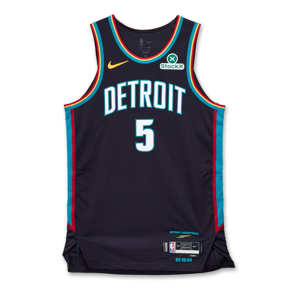 View full screen - View 1 of Lot 38. Ronald Holland II Detroit Pistons 2025-2026 Game Worn City Edition Jersey .