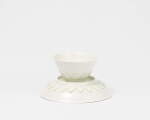 An Early Meissen White Porcelain Teabowl and Saucer, Circa 1713-15