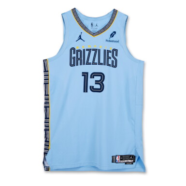 View full screen - View 1 of Lot 116. Jaren Jackson Jr. Memphis Grizzlies 2024-2025 Emirates NBA Cup Game Worn Statement Edition Jersey.