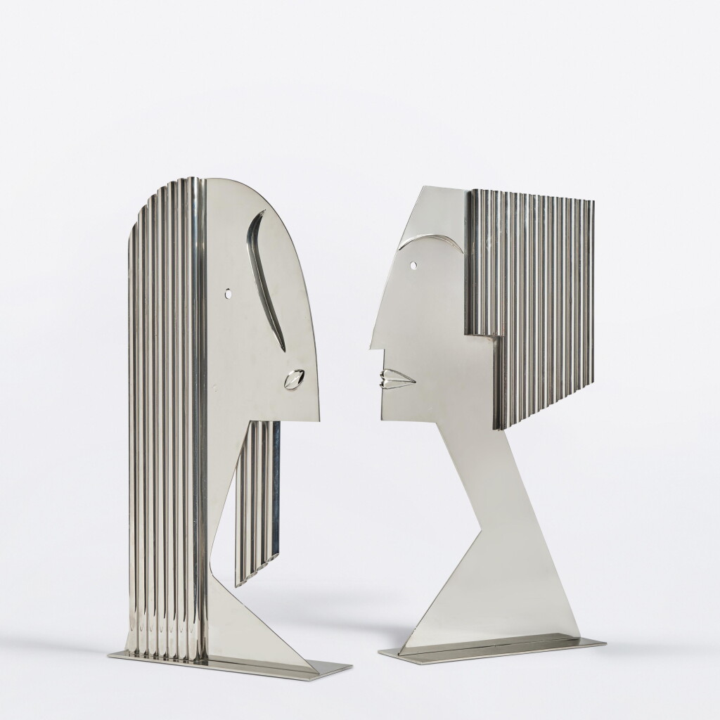 View full screen - View 1 of Lot 32. Pair of Heads in Half-Profile.