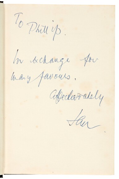 View full screen - View 1 of Lot 30. FLEMING | Dr No, 1958, first edition, presentation copy.