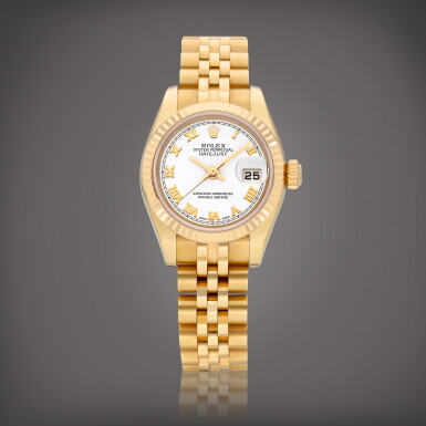 View full screen - View 1 of Lot 955. DateJust, Reference 179175 | A pink gold wristwatch with date and bracelet, Circa 2001 | 勞力士 | DateJust 型號179175 | 粉紅金鏈帶腕錶,備日期顯示,約2001年製.