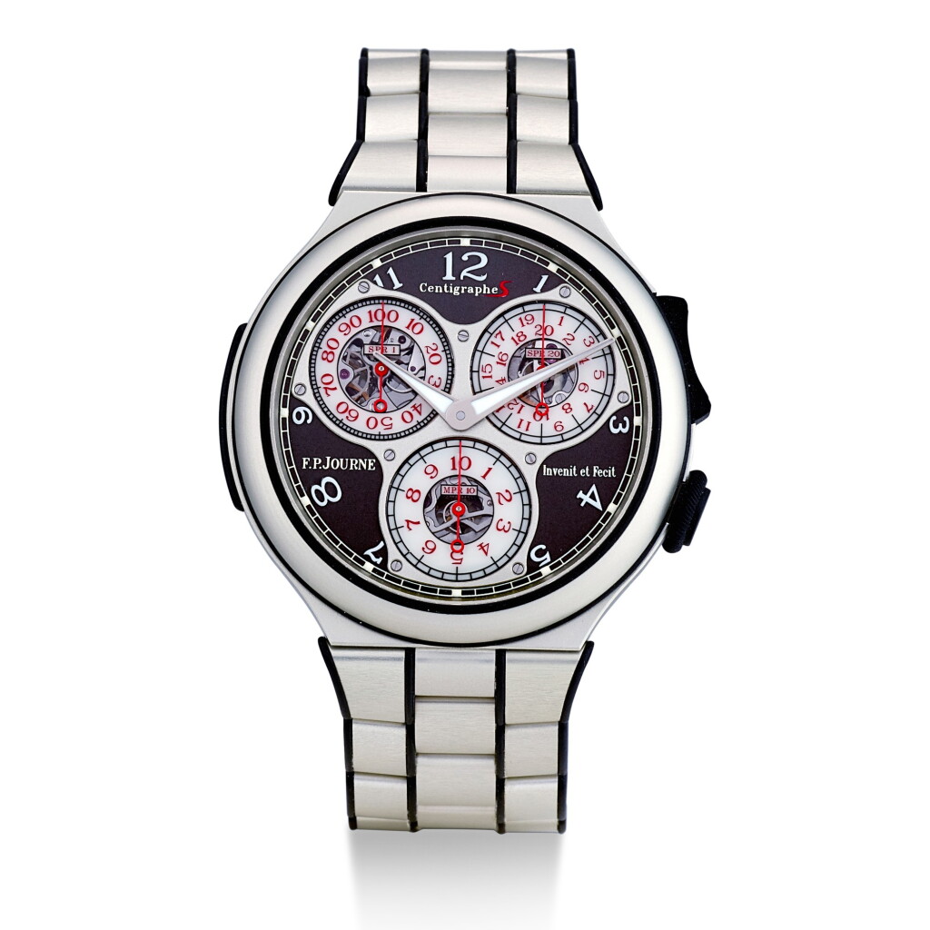 View full screen - View 1 of Lot 88. F.P. JOURNE | CENTIGRAPHE SOUVERAIN, AN ALUMINIUM CHRONOGRAPH BRACELET WATCH, CIRCA 2011.