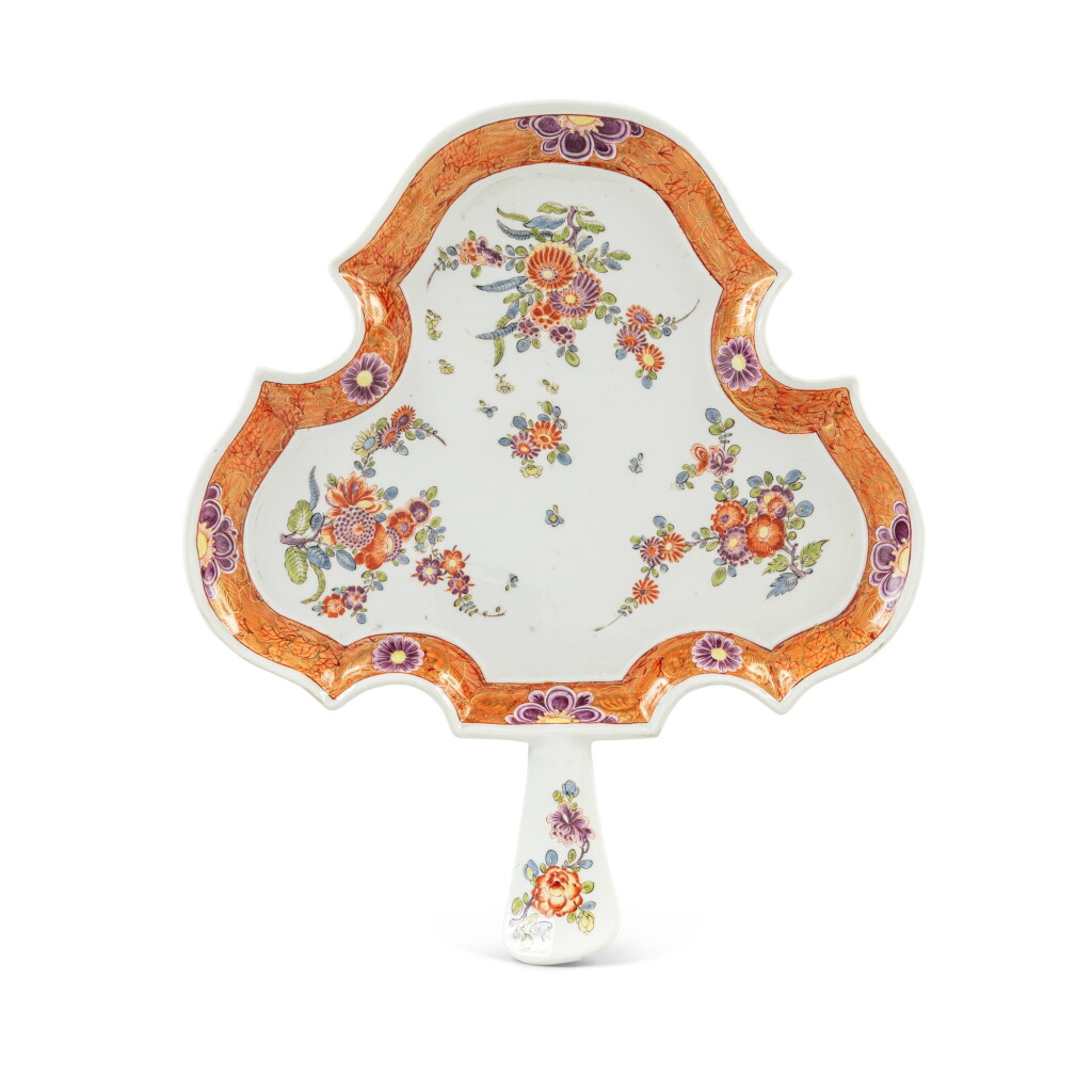 View full screen - View 1 of Lot 666. A Meissen porcelain trefoil tray, circa 1740.