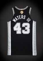 Lindy Waters III San Antonio Spurs 2026 NBA Finals Game Issued Icon Edition Jersey | Game 1 | Matched to Game 1 Locker Room Image