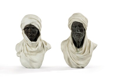 View full screen - View 1 of Lot 336. A Pair of busts of Men wearing turbans.