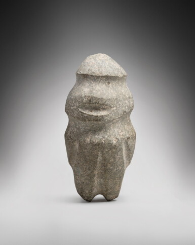 View full screen - View 1 of Lot 96. Figure anthropomorphe Type M10, Culture Mezcala, Etat du Guerrero, Mexique, Préclassque récent, 300-100 av. J.-C. | Mezcala Stone Figure, Type M10, Mexico, Late Preclasssic, ca. 300-100 BC.
