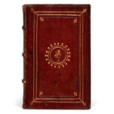 View full screen - View 1 of Lot 1150. Lucianus Samosatensis, I dialogi piacevoli, Venice, 1541, Roman red morocco gilt, Fairfax Murray copy.
