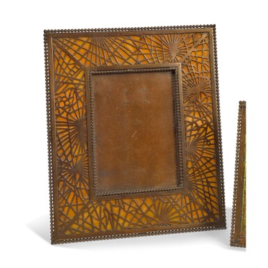 View full screen - View 1 of Lot 18. TIFFANY STUDIOS | "PINE NEEDLE" PHOTOGRAPH FRAME.